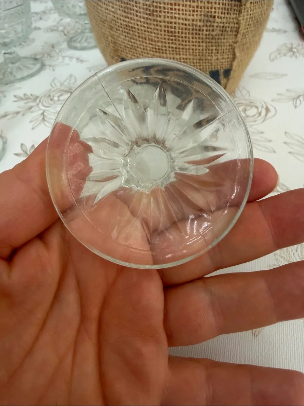 Vintage Anchor Hocking Wexford Glassware Footed Fruit Dessert Bowl Sherbet Dish